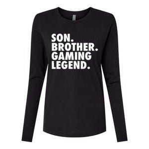 Son Brother Gaming Legend Womens Cotton Relaxed Long Sleeve T-Shirt