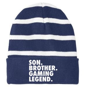 Son Brother Gaming Legend Striped Beanie with Solid Band