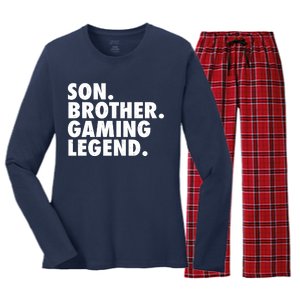 Son Brother Gaming Legend Women's Long Sleeve Flannel Pajama Set 