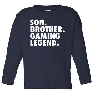 Son Brother Gaming Legend Toddler Long Sleeve Shirt