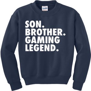 Son Brother Gaming Legend Kids Sweatshirt