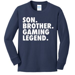 Son Brother Gaming Legend Kids Long Sleeve Shirt