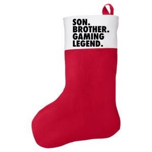 Son Brother Gaming Legend Felt Holiday Christmas Stocking