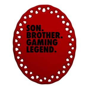 Son Brother Gaming Legend Ceramic Oval Ornament