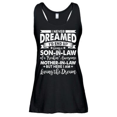 Son-In-Law of A Freakin' Awesome Mother-In Law Ladies Essential Flowy Tank