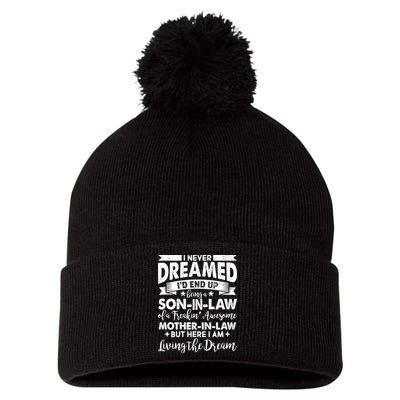 Son-In-Law of A Freakin' Awesome Mother-In Law Pom Pom 12in Knit Beanie