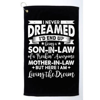 Son-In-Law of A Freakin' Awesome Mother-In Law Golf Towel