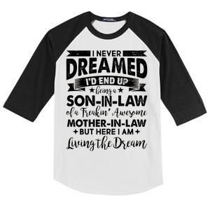 Son-In-Law of A Freakin' Awesome Mother-In Law Kids Colorblock Raglan Jersey