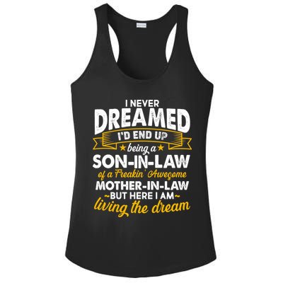 Son In Law Of A Freaking Awesome Mother In Law Ladies PosiCharge Competitor Racerback Tank