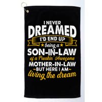 Son In Law Of A Freaking Awesome Mother In Law Golf Towel