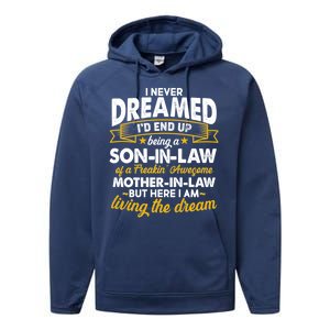 Son In Law Of A Freaking Awesome Mother In Law Performance Fleece Hoodie