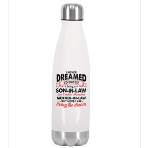 Son In Law Of A Freaking Awesome Mother In Law Stainless Steel Insulated Water Bottle