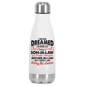 Son In Law Of A Freaking Awesome Mother In Law Stainless Steel Insulated Water Bottle