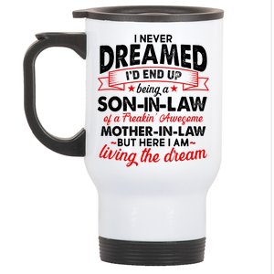 Son In Law Of A Freaking Awesome Mother In Law Stainless Steel Travel Mug