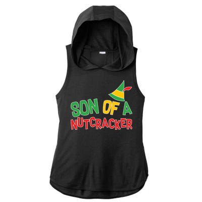 Son Of A Nutcracker Ladies PosiCharge Tri-Blend Wicking Draft Hoodie Tank