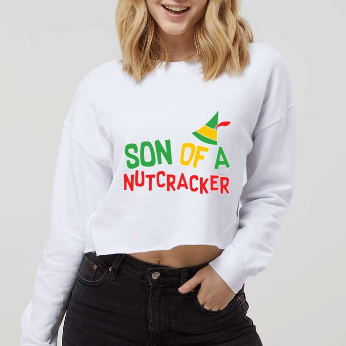 Son Of A Nutcracker Cropped Pullover Crew