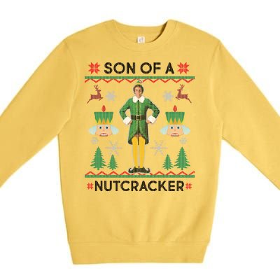 Son Of A Nutcracker Ugly Christmas Premium Crewneck Sweatshirt