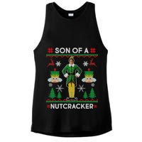 Son Of A Nutcracker Ugly Christmas Ladies PosiCharge Tri-Blend Wicking Tank