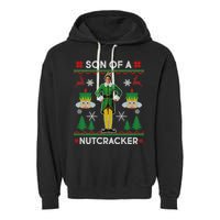 Son Of A Nutcracker Ugly Christmas Garment-Dyed Fleece Hoodie