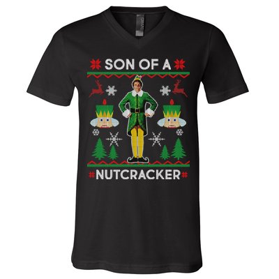 Son Of A Nutcracker Ugly Christmas V-Neck T-Shirt