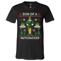 Son Of A Nutcracker Ugly Christmas V-Neck T-Shirt