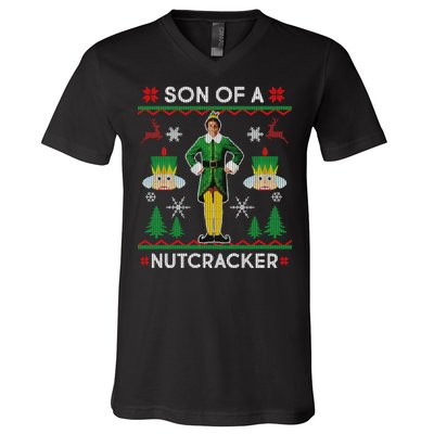 Son Of A Nutcracker Ugly Christmas V-Neck T-Shirt