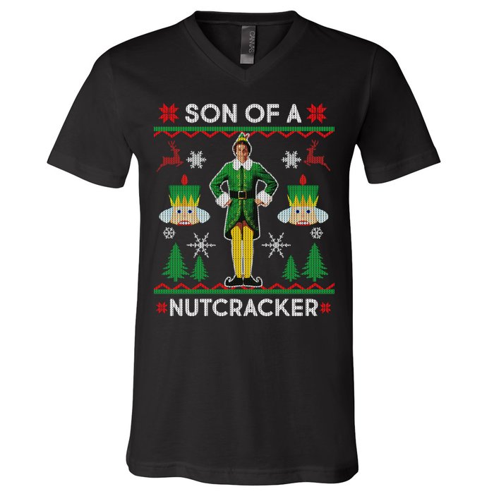 Son Of A Nutcracker Ugly Christmas V-Neck T-Shirt