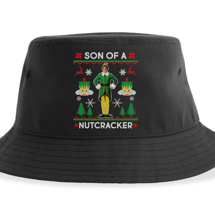 Son Of A Nutcracker Ugly Christmas Sustainable Bucket Hat