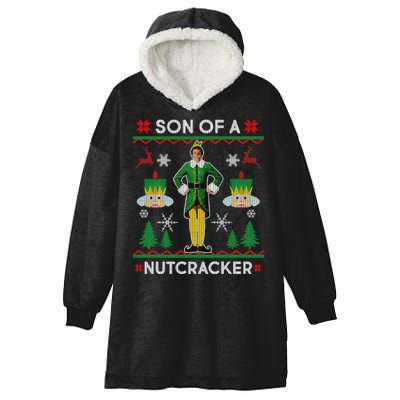 Son Of A Nutcracker Ugly Christmas Hooded Wearable Blanket