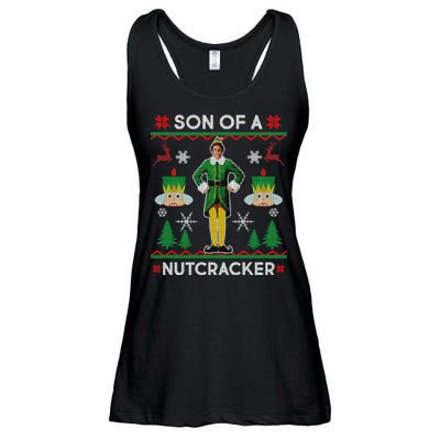 Son Of A Nutcracker Ugly Christmas Ladies Essential Flowy Tank
