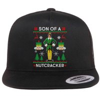 Son Of A Nutcracker Ugly Christmas Flat Bill Trucker Hat