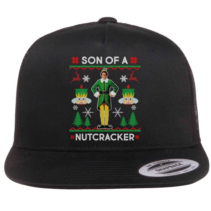 Son Of A Nutcracker Ugly Christmas Flat Bill Trucker Hat