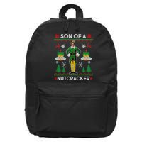 Son Of A Nutcracker Ugly Christmas 16 in Basic Backpack
