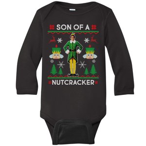 Son Of A Nutcracker Ugly Christmas Baby Long Sleeve Bodysuit