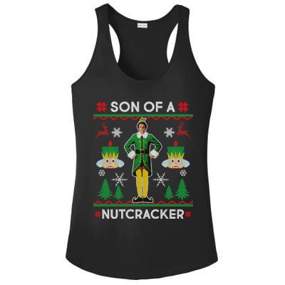 Son Of A Nutcracker Ugly Christmas Ladies PosiCharge Competitor Racerback Tank