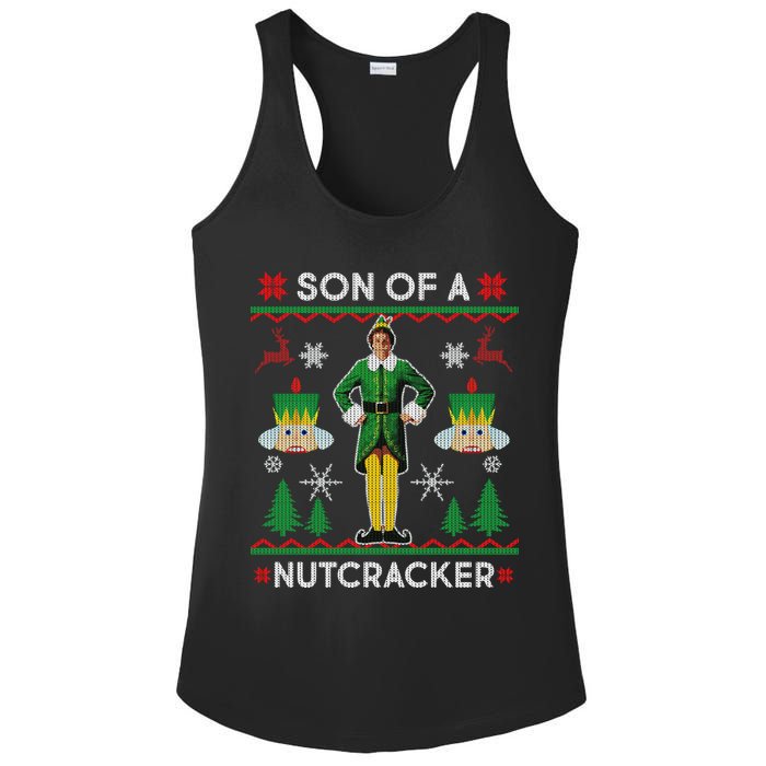 Son Of A Nutcracker Ugly Christmas Ladies PosiCharge Competitor Racerback Tank