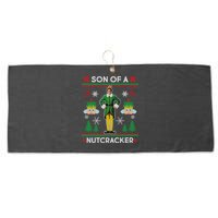 Son Of A Nutcracker Ugly Christmas Large Microfiber Waffle Golf Towel