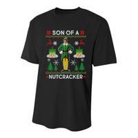 Son Of A Nutcracker Ugly Christmas Youth Performance Sprint T-Shirt