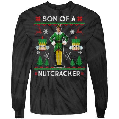 Son Of A Nutcracker Ugly Christmas Tie-Dye Long Sleeve Shirt