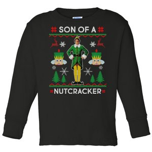 Son Of A Nutcracker Ugly Christmas Toddler Long Sleeve Shirt