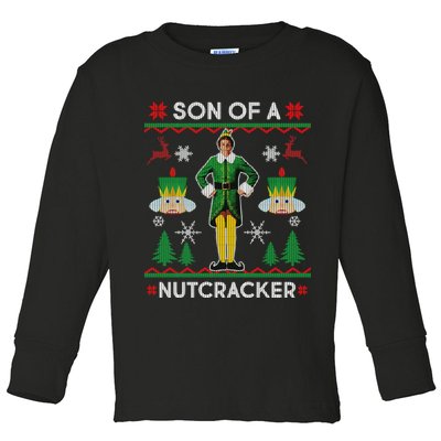 Son Of A Nutcracker Ugly Christmas Toddler Long Sleeve Shirt