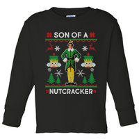 Son Of A Nutcracker Ugly Christmas Toddler Long Sleeve Shirt