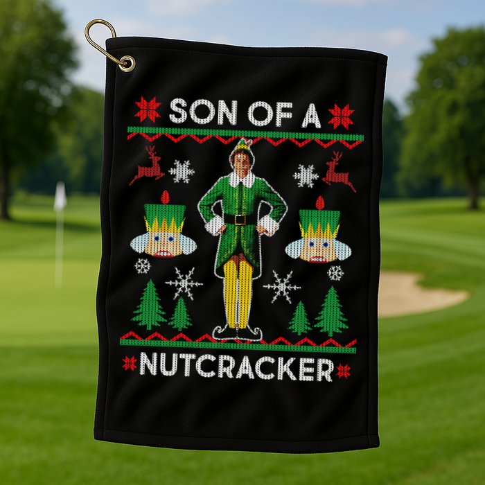 Son Of A Nutcracker Ugly Christmas Golf Towel