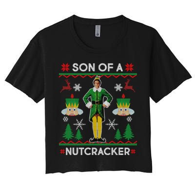 Son Of A Nutcracker Ugly Christmas Crop Top
