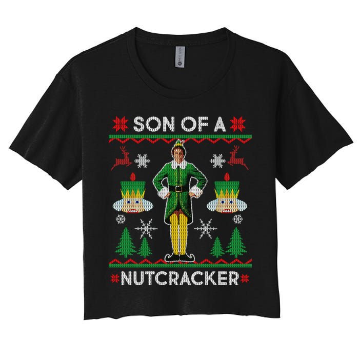 Son Of A Nutcracker Ugly Christmas Crop Top