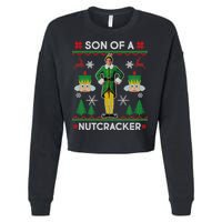 Son Of A Nutcracker Ugly Christmas Cropped Pullover Crew