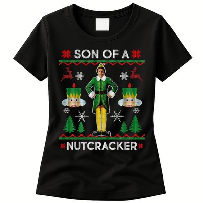 Son Of A Nutcracker Ugly Christmas Womens T-Shirt