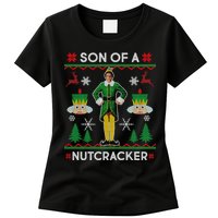 Son Of A Nutcracker Ugly Christmas Womens T-Shirt