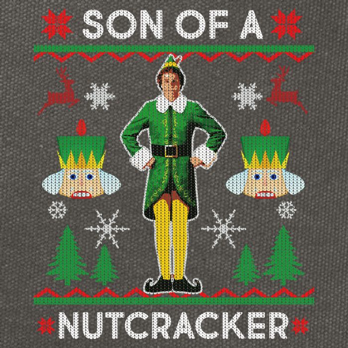 Son Of A Nutcracker Ugly Christmas Cotton Canvas Backpack