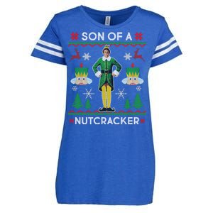 Son Of A Nutcracker Ugly Christmas Enza Ladies Jersey Football T-Shirt